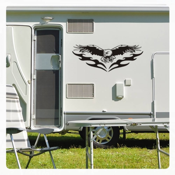 Tribal Adler Weißkopfadler Eagle Wohnmobil Aufkleber Caravan Sticker WoMo156