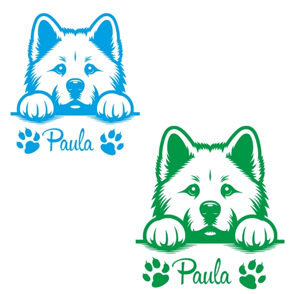 Akita Inu Autoaufkleber Auto Aufkleber Sticker Hund Pfoten A4266