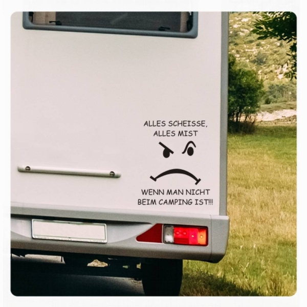 Wohnmobil Aufkleber ALLES SCHEISSE, ALLES MIST...  WoMo Caravan Aufkleber Sticker WoMo139