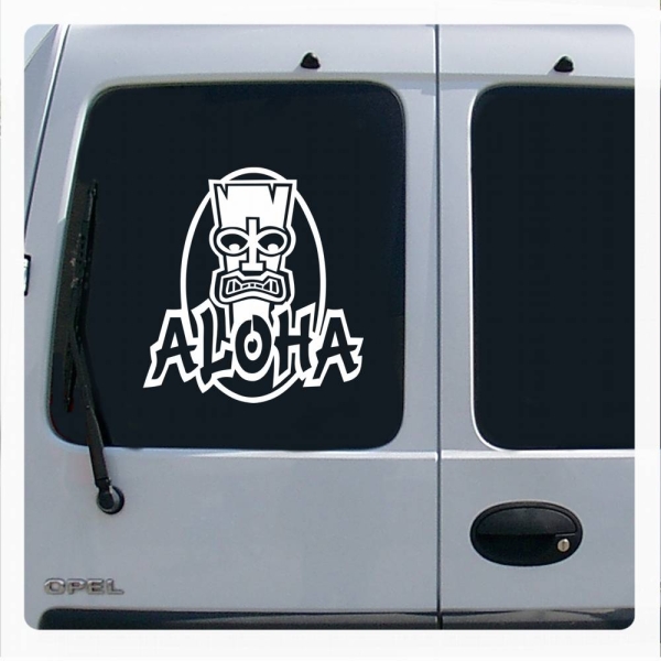 Aloha Freaki Tiki Hawaii Auto Aufkleber Hibiskus Autoaufkleber A056