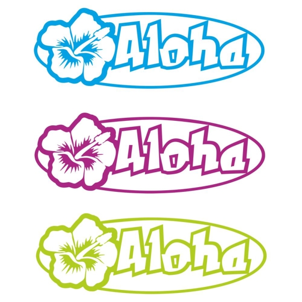 Autoaufkleber Aloha Hibiskus Blüten Blumen Hawaii Auto Aufkleber Sticker A057