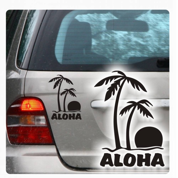 Aloha Palmen Auto Aufkleber Hawaii Autoaufkleber Sticker Decal A038