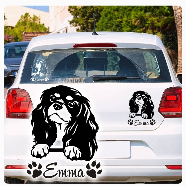 American Cocker Spaniel Name Pfoten Autoaufkleber Auto Aufkleber Sticker A889