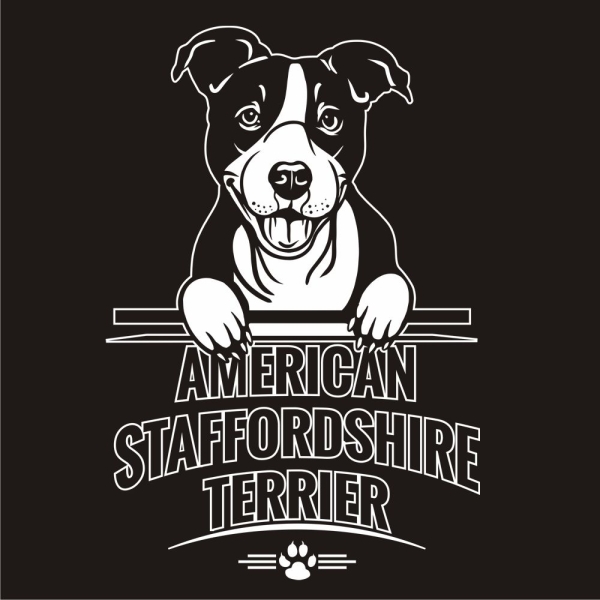 American Staffordshire Terrier Hunde Pfoten Auto Aufkleber Autoaufkleber A677