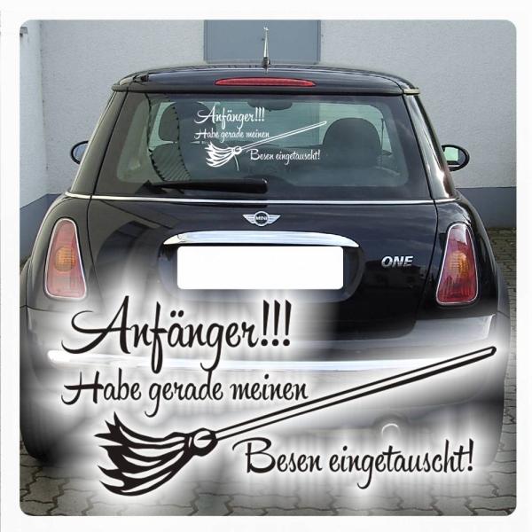 Anfänger Autoaufkleber Hexen Aufkleber Sticker A1056