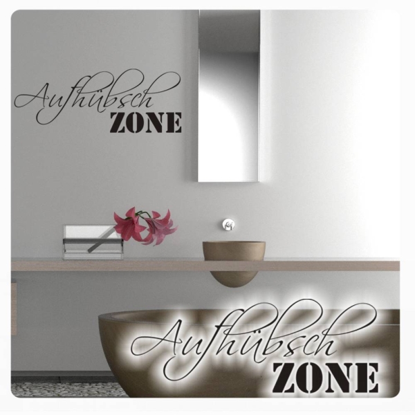 Aufhübsch Zone Wandtattoo Wandaufkleber Bad WC W707