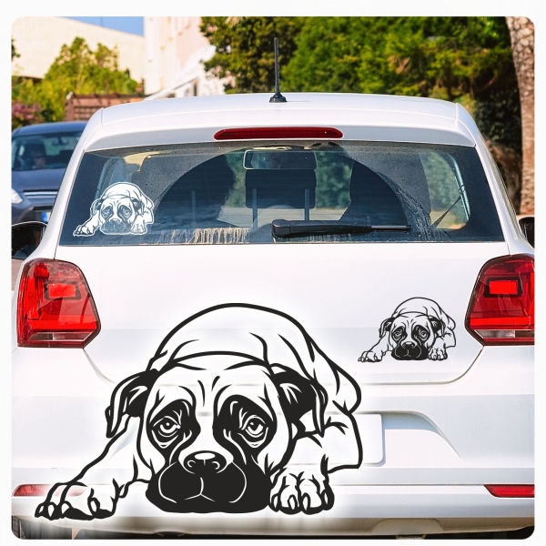 Autoufkleber Boxer Auto Sticker Hundeaufkleber A3102