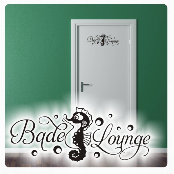 Tür Aufkleber Bade Lounge Wandtattoo Sticker Bad Retro T242