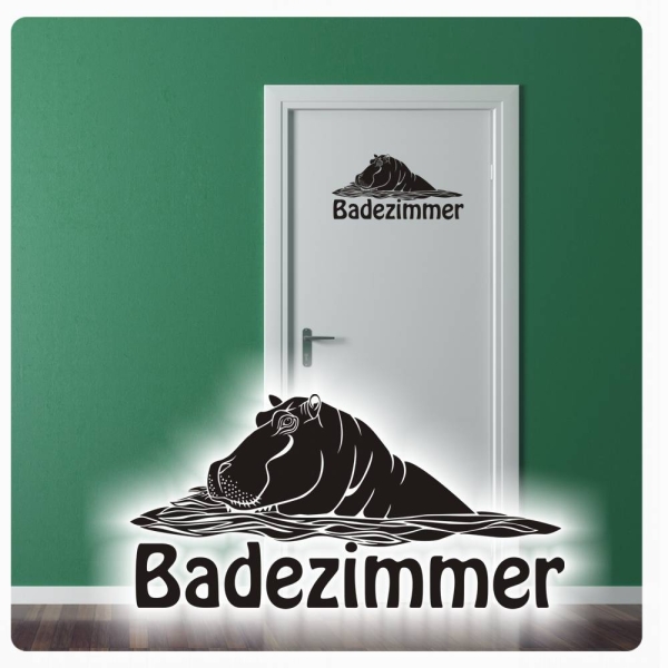 Badezimmer Wandtattoo Türaufkleber BAD Aufkleber Tür T004