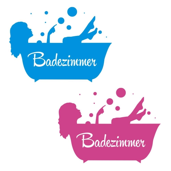 Badezimmer Tür Aufkleber Wandtattoo Sticker Bad  Aufkleber T448