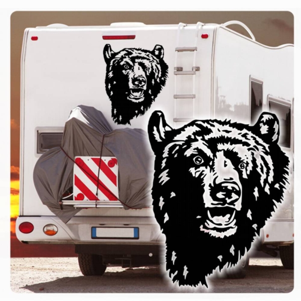 Bär Grizzly Wohnmobil Aufkleber Caravan Sticker WoMo161