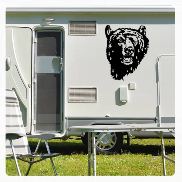 Bär Grizzly Wohnmobil Aufkleber Caravan Sticker WoMo161