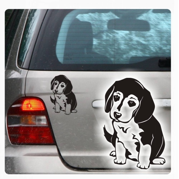 Beagle Welpe Auto Aufkleber Sticker Autoaufkleber Hund A168
