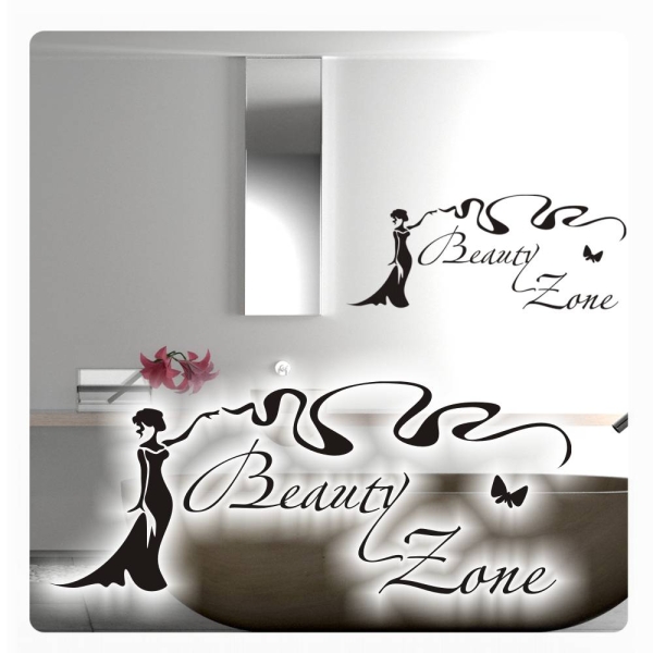 Beauty Zone Wandtattoo Wandaufkleber Badezimmer WC W1329