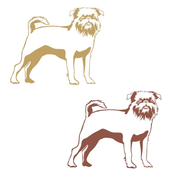 Hundeaufkleber Brüsseler Griffon Name Autoaufkleber  A359