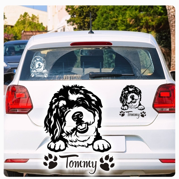 Bernedoodle Name Pfoten Autoaufkleber Auto Aufkleber Sticker A791