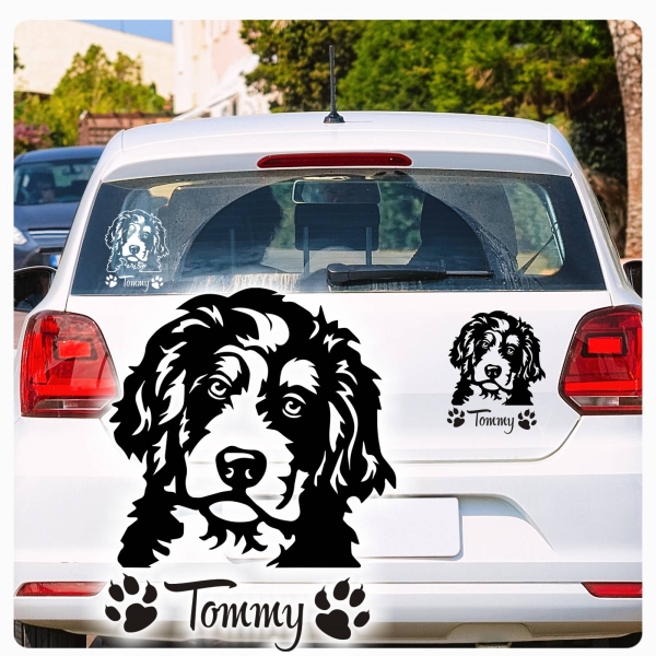 Bernedoodle Name Pfoten Autoaufkleber Auto Aufkleber Sticker A793