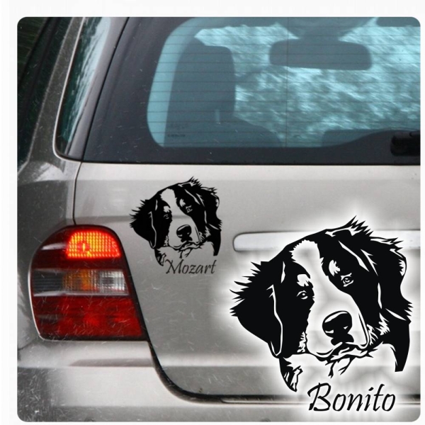 Berner Sennenhund Name Auto Aufkleber Sticker Hund A060
