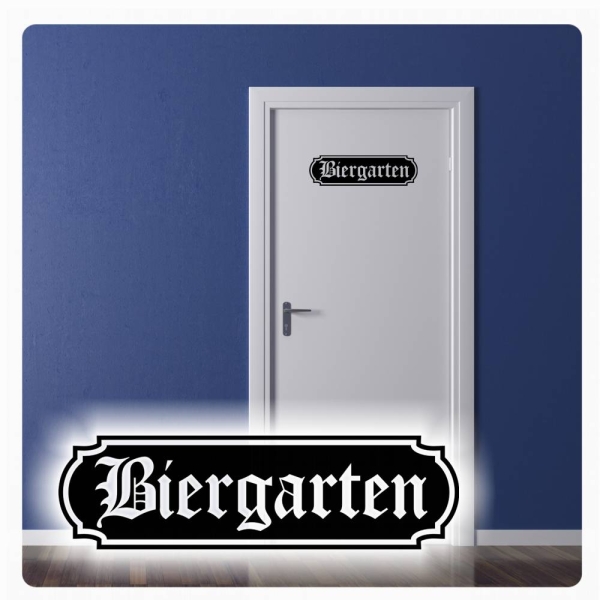 Biergarten Türaufkleber Türtattoo Türsticker Wandtattoo Tür Aufkleber T250