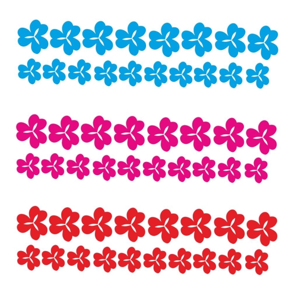 Fahrradaufkleber Aufkleber Blumen Blüten Sticker SET F027