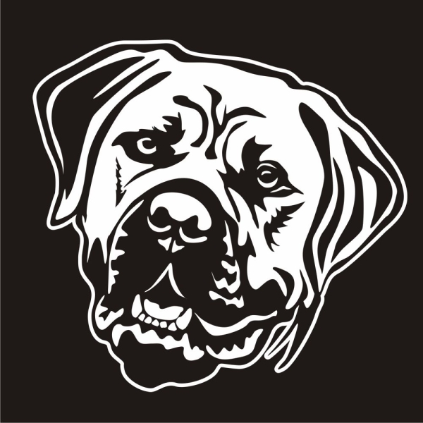 Boerboel Kopf Autoaufkleber Auto Aufkleber Sticker Hund Pfoten A1703