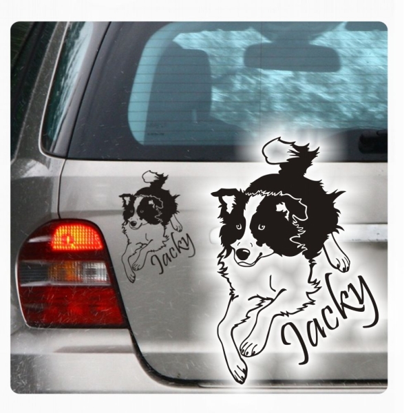 Border Collie Name Auto Aufkleber Autoaufkleber Sticker A1092