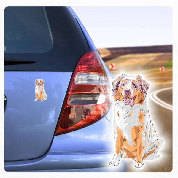 Digitaldruck Auto Aufkleber Border Collie Hundeaufkleber Sticker DA301