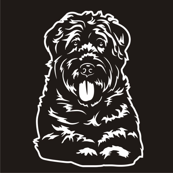 Auto Aufkleber Bouvier des Flandres Hund Pfoten Sticker A4199