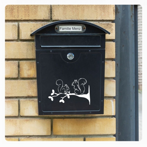 Briefkastenaufkleber Eichhörnchen Aufkleber Sticker B009