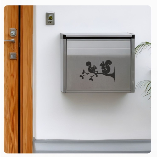 Briefkastenaufkleber Eichhörnchen Aufkleber Sticker B009