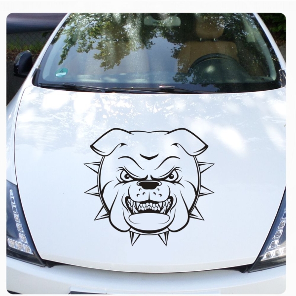 Autoaufkleber Bulldogge Auto Aufkleber Motorhauben Sticker Comic A403