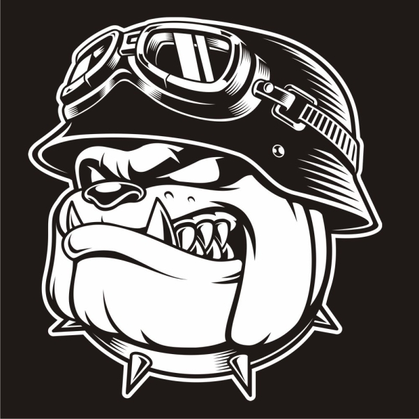 Bulldogge Motorradhelm Biker Autoaufkleber Auto Aufkleber Sticker A842