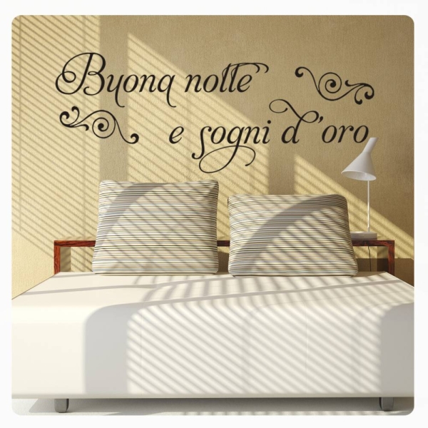 Wandtattoo Buona notte e sogni d´oro Wandaufkleber W1089