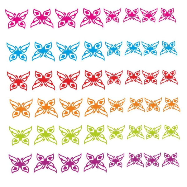 Fahrradaufkleber Schmetterlinge Butterflys Aufkleber Sticker SET F032