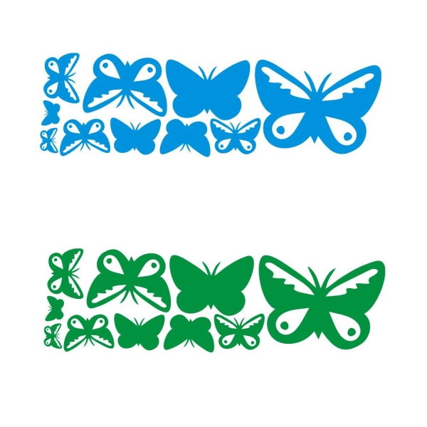 Butterfly Schmetterlinge SET Wandtattoo Wandaufkleber W080