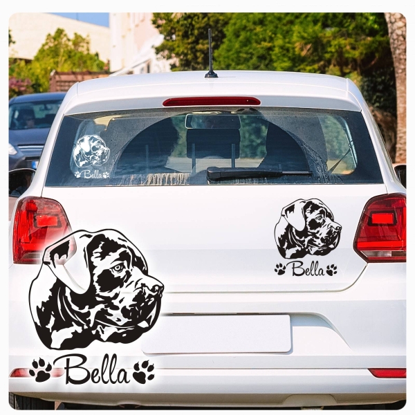 Cane Corso Name Pfoten Autoaufkleber Auto Aufkleber Sticker Hund Pfoten A827o Aufkleber Sticker Hund Pfoten A805