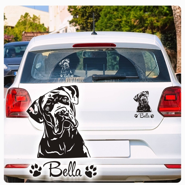 Cane Corso Autoaufkleber Auto Aufkleber Sticker Hund Pfoten A802