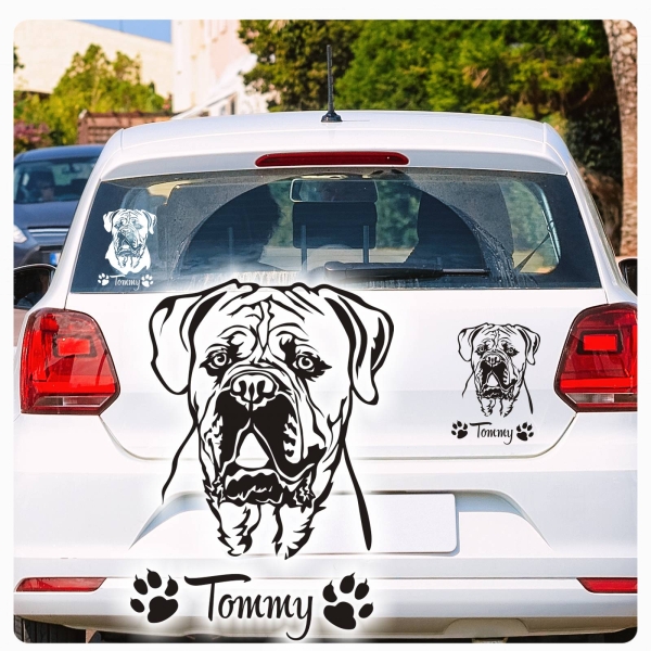 Cane Corso Name Pfoten Autoaufkleber Auto Aufkleber Sticker A769