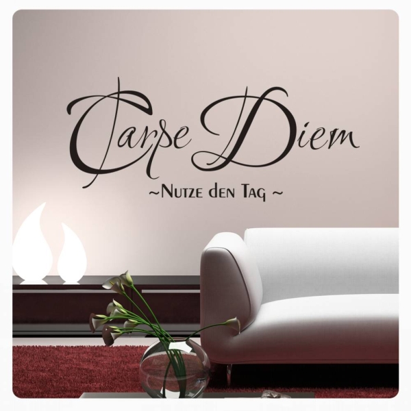 Carpe Diem Wandtattoo Wandaufkleber Nutze den Tag W859