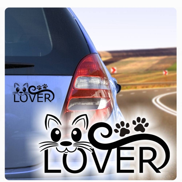 Autoaufkleber Cat Lover Katzen Liebhaber Katze Pfoten Pfote Auto Aufkleber A227