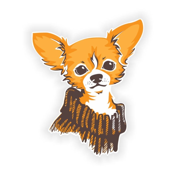 Autoaufkleber Chihuahua Auto Aufkleber Hund Sticker Digitaldruck Pfoten DA410