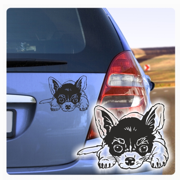 Auto Aufkleber Chihuahua Autoaufkleber Hund A1310