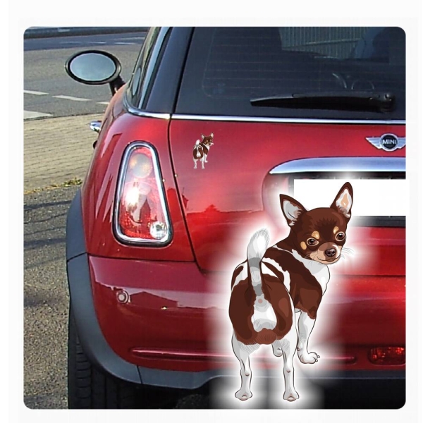 Auto Aufkleber Chihuahua Autoaufkleber Hund Pfoten Sticker Digitaldruck DA012