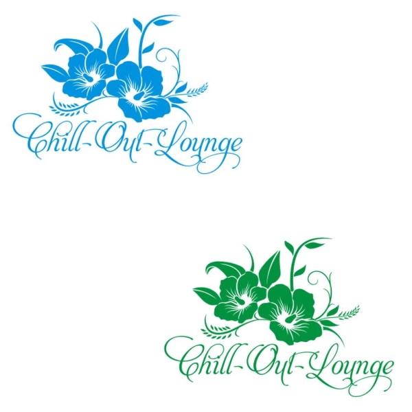 Chill-Out-Lounge Hibiskus Türaufkleber Tür Aufkleber  Sticker T197