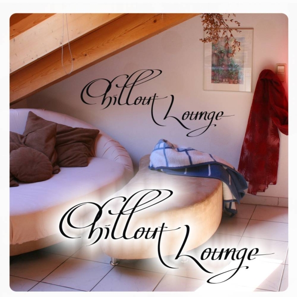 Chillout Lounge Wandtattoo Wandaufkleber Wohnzimmer W1021