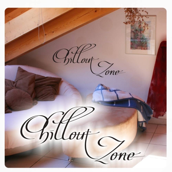 Chillout Zone Wandtattoo Wandaufkleber Wohnzimmer W898