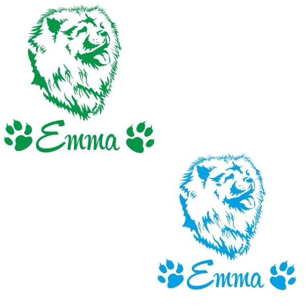Hundeaufkleber Chow Chow Name Auto Aufkleber Sticker A525