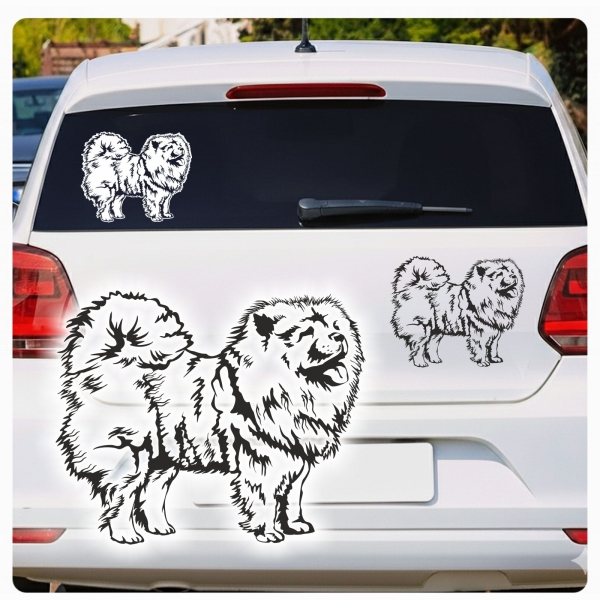 Hundeaufkleber Chow Chow Name Auto Aufkleber Sticker A524