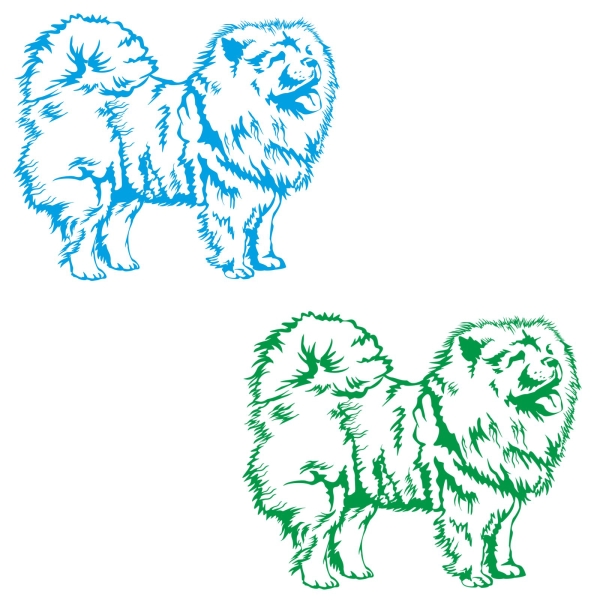 Hundeaufkleber Chow Chow Name Auto Aufkleber Sticker A524