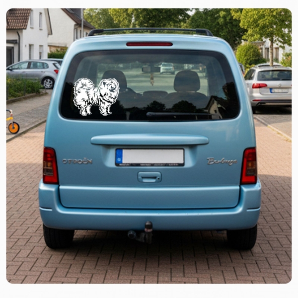 Hundeaufkleber Chow Chow Name Auto Aufkleber Sticker A524